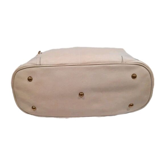 Frye Hobo Fold Over Stone Beige Leather Campus Madison Shoulder Purse Bag Medium - Picture 6 of 9